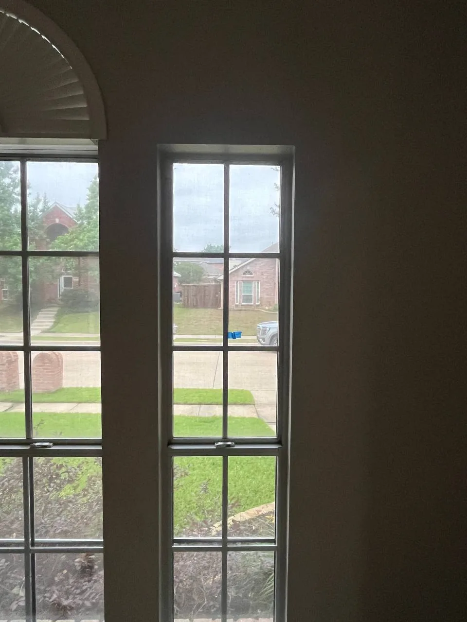 Before foggy glass replacement — job 15